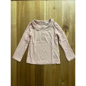 Oshkosh B’gosh Toddler Girl's Pink Long Sleeve Peter Pan Collar Shirt 2T